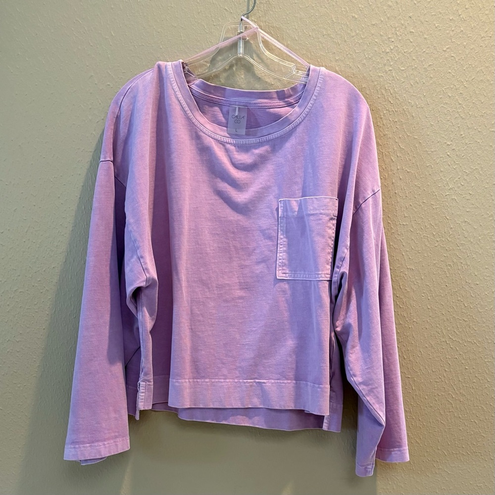 Alia Lilac Crew Neck Top